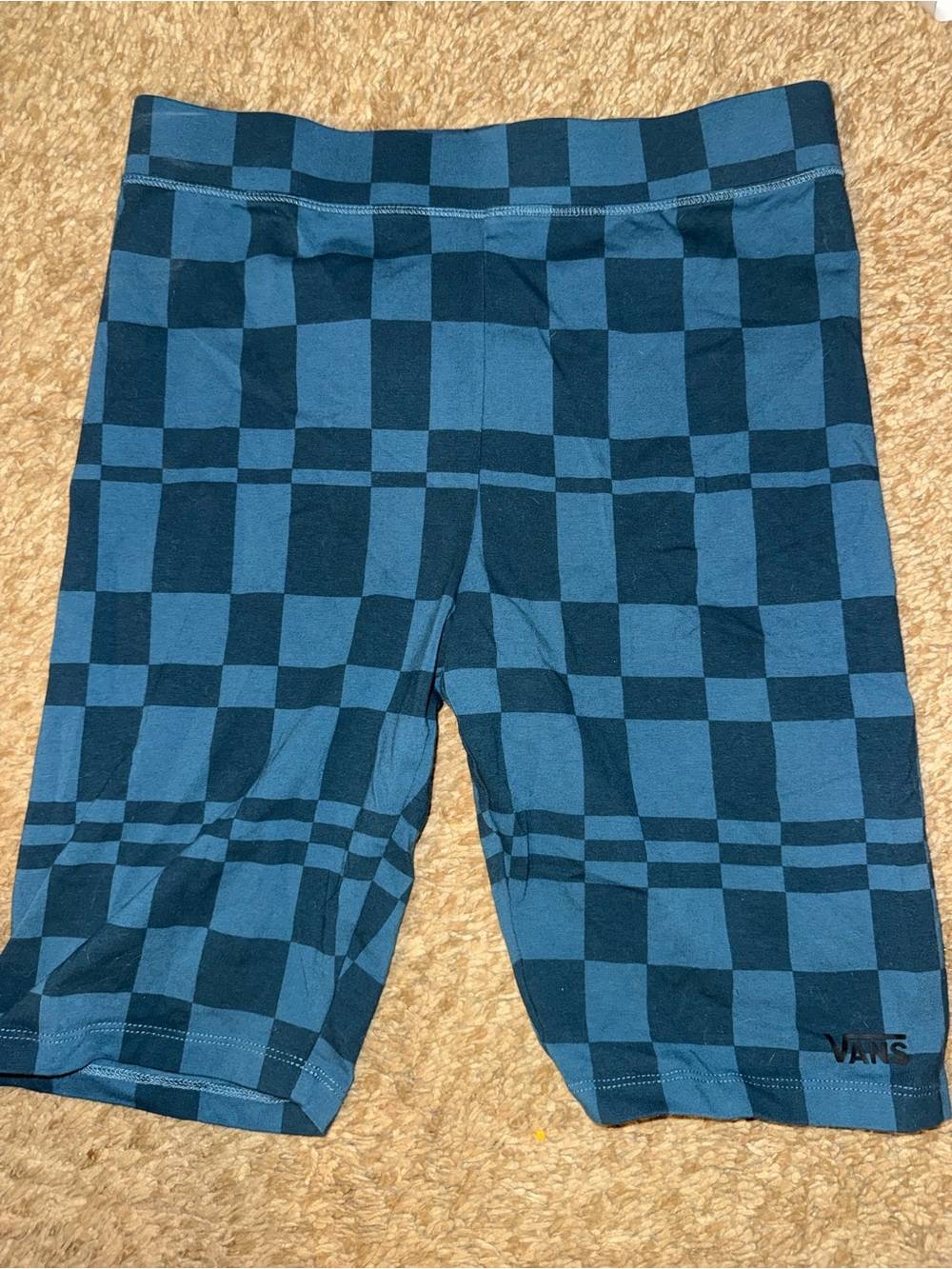 Vans Women’s Blue Checkerboard Bike Shorts